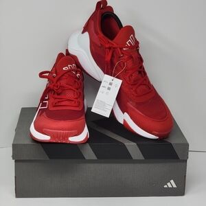 Adidas Red and White Athletic Shoes